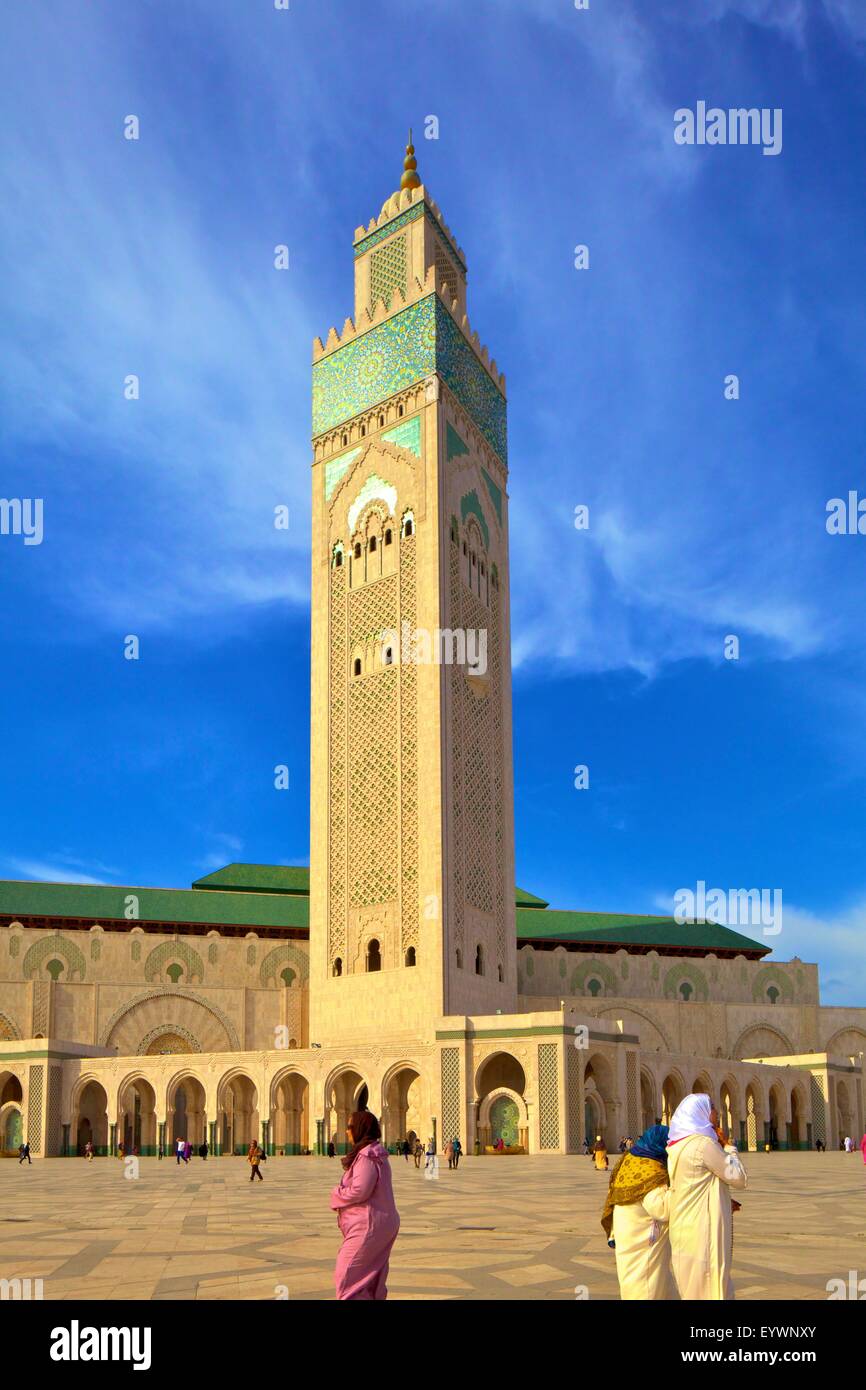 Exterior of Hassan ll Mosque, Casablanca, Morocco, North Africa, Africa Stock Photo
