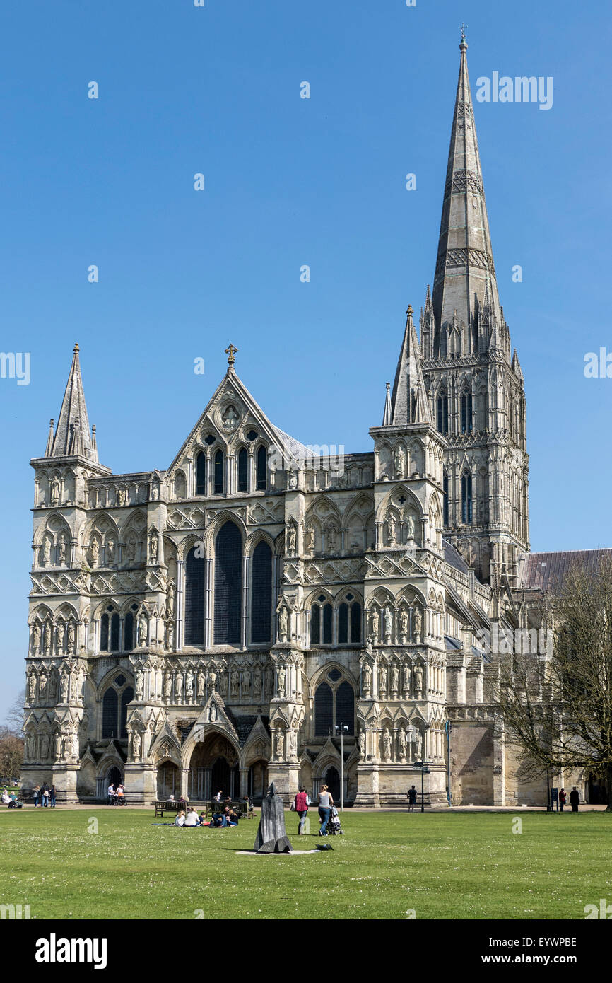 Cathedral, Salisbury, Wiltshire, England, United Kingdom, Europe Stock Photo