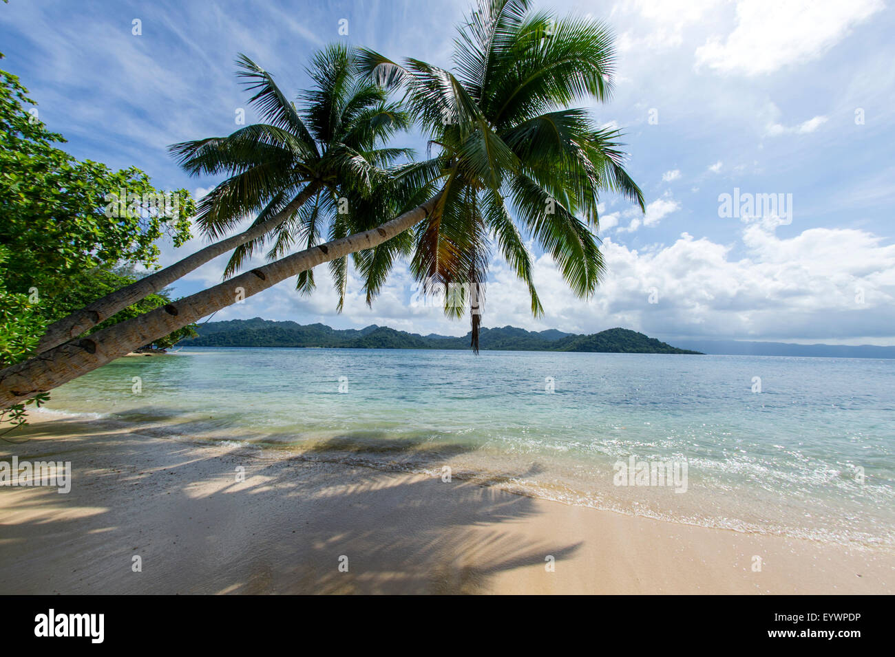 Tropical island beach at Matangi Island Resort, Vanua Levu, Fiji, Pacific Stock Photo