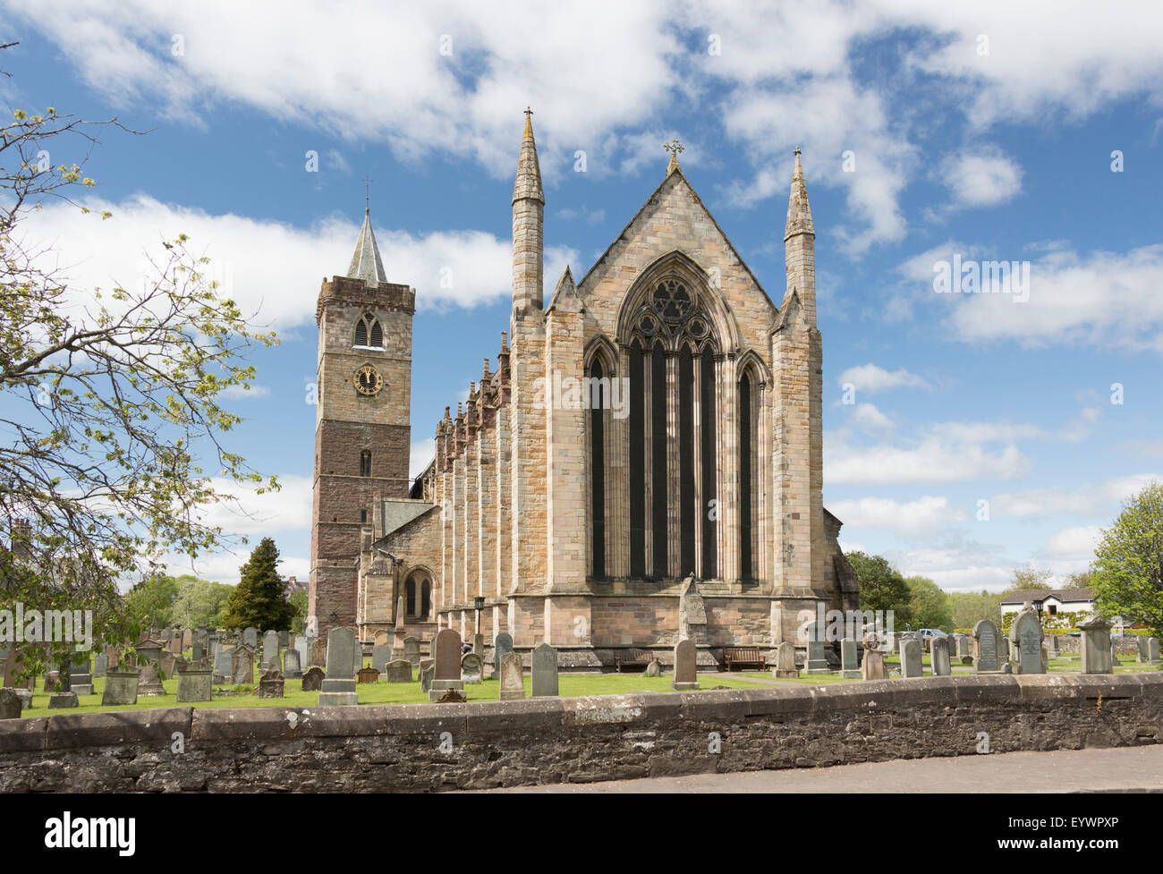 Dunblane Cathedral from the east, Dunblane, Stirling, Scotland, United Kingdom, Europe Stock Photo