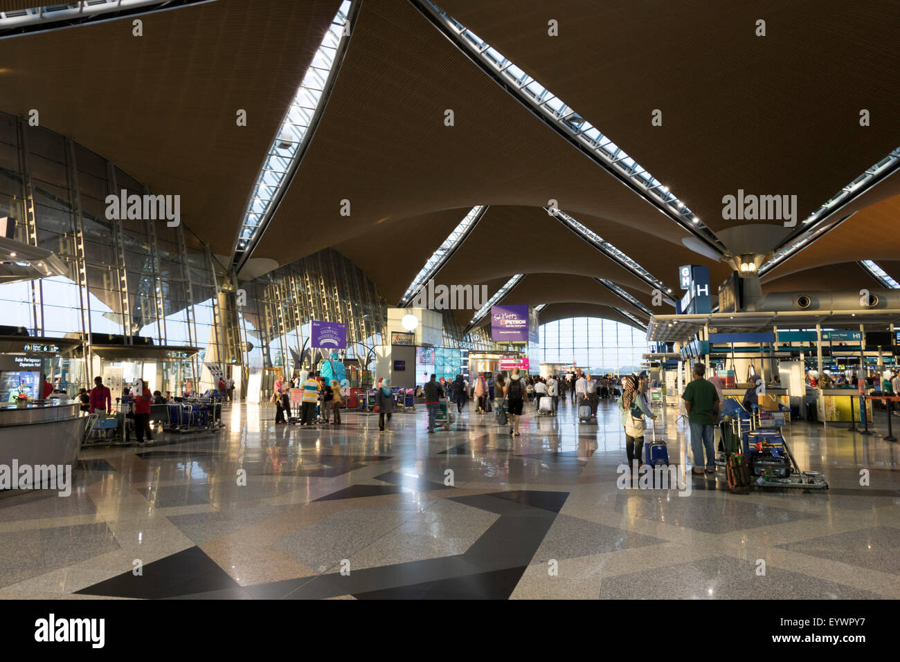 Interior Of Terminal Building Kuala Lumpur International Airport Stock Photo Alamy