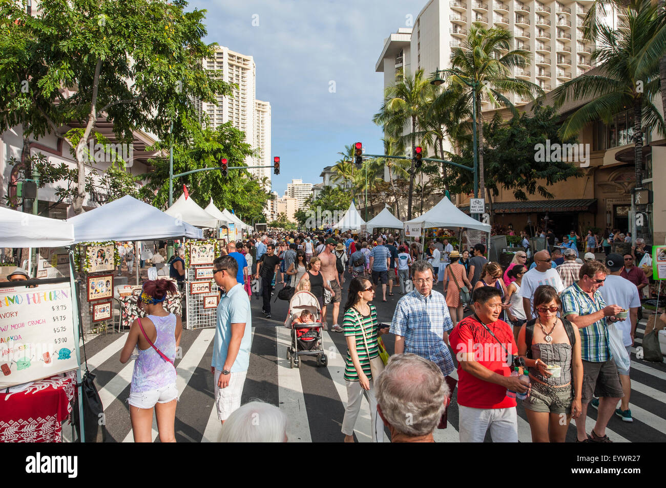 Annual Spam Jam Festival, Waikiki, Honolulu, Oahu, Hawaii, United States of America, Pacific Stock Photo