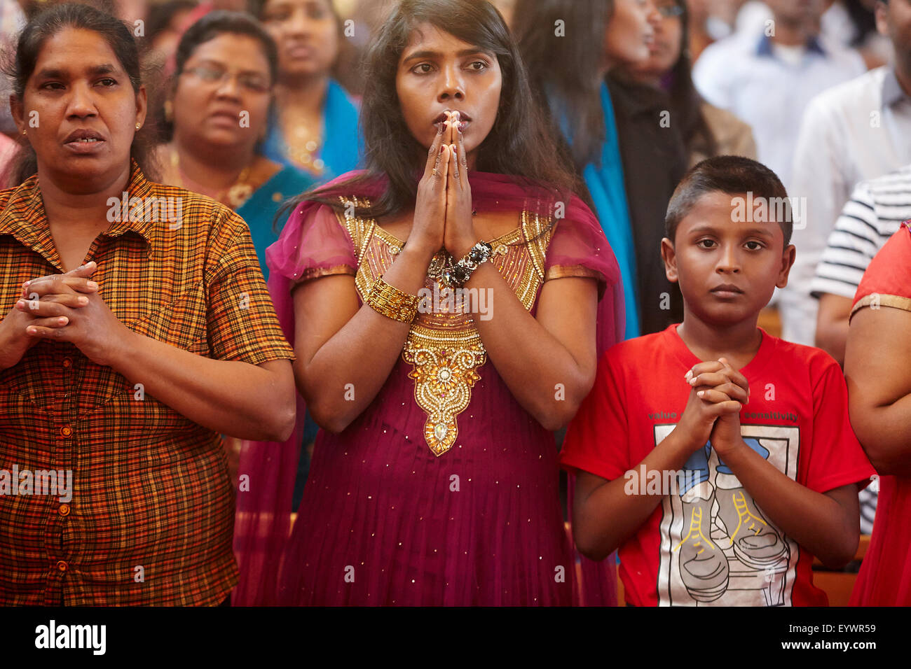 Tamil Catholic celebration, Antony, France, Europe Stock Photo