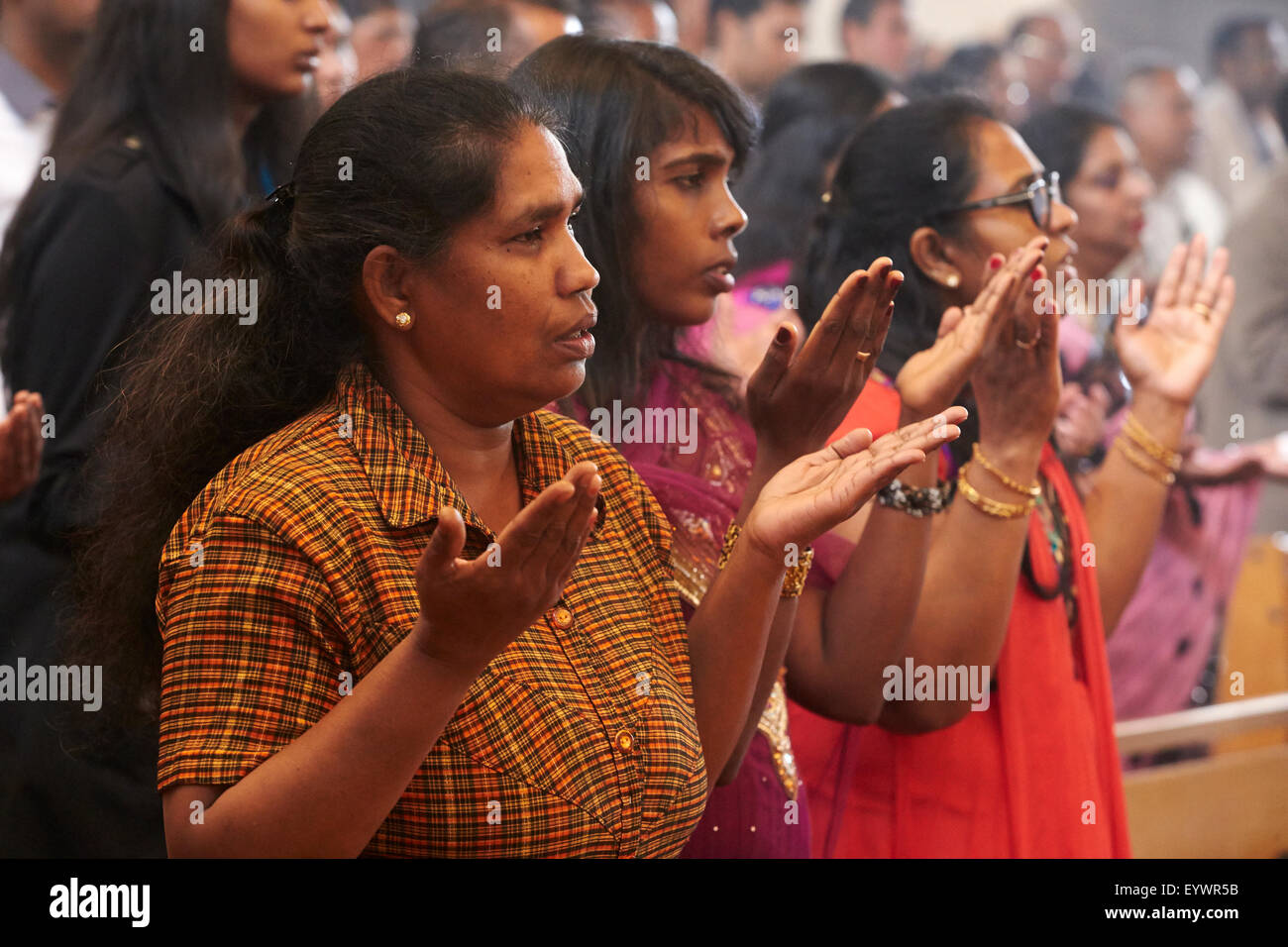 Tamil Catholic celebration, Antony, France, Europe Stock Photo