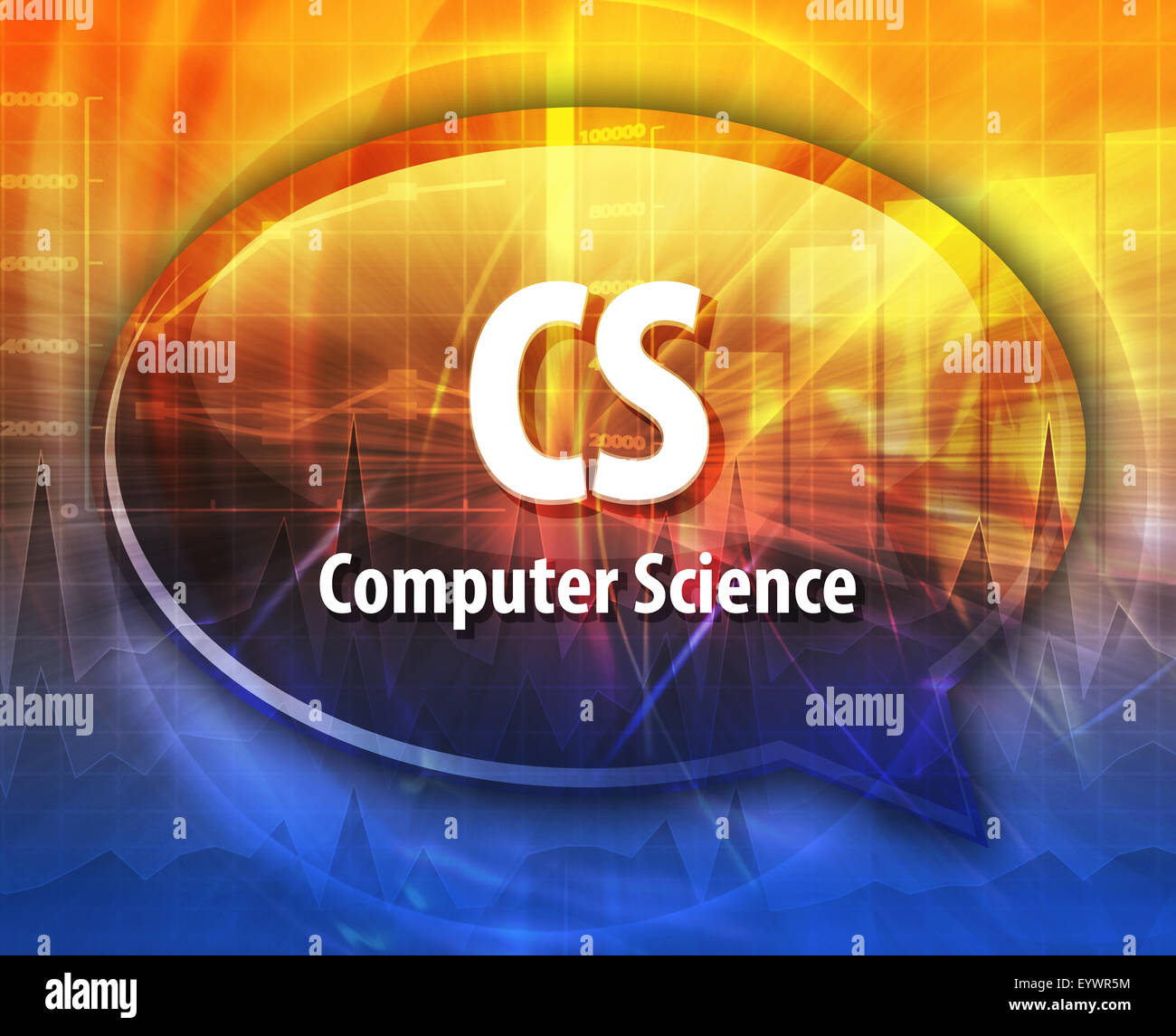 Speech bubble illustration of information technology acronym
