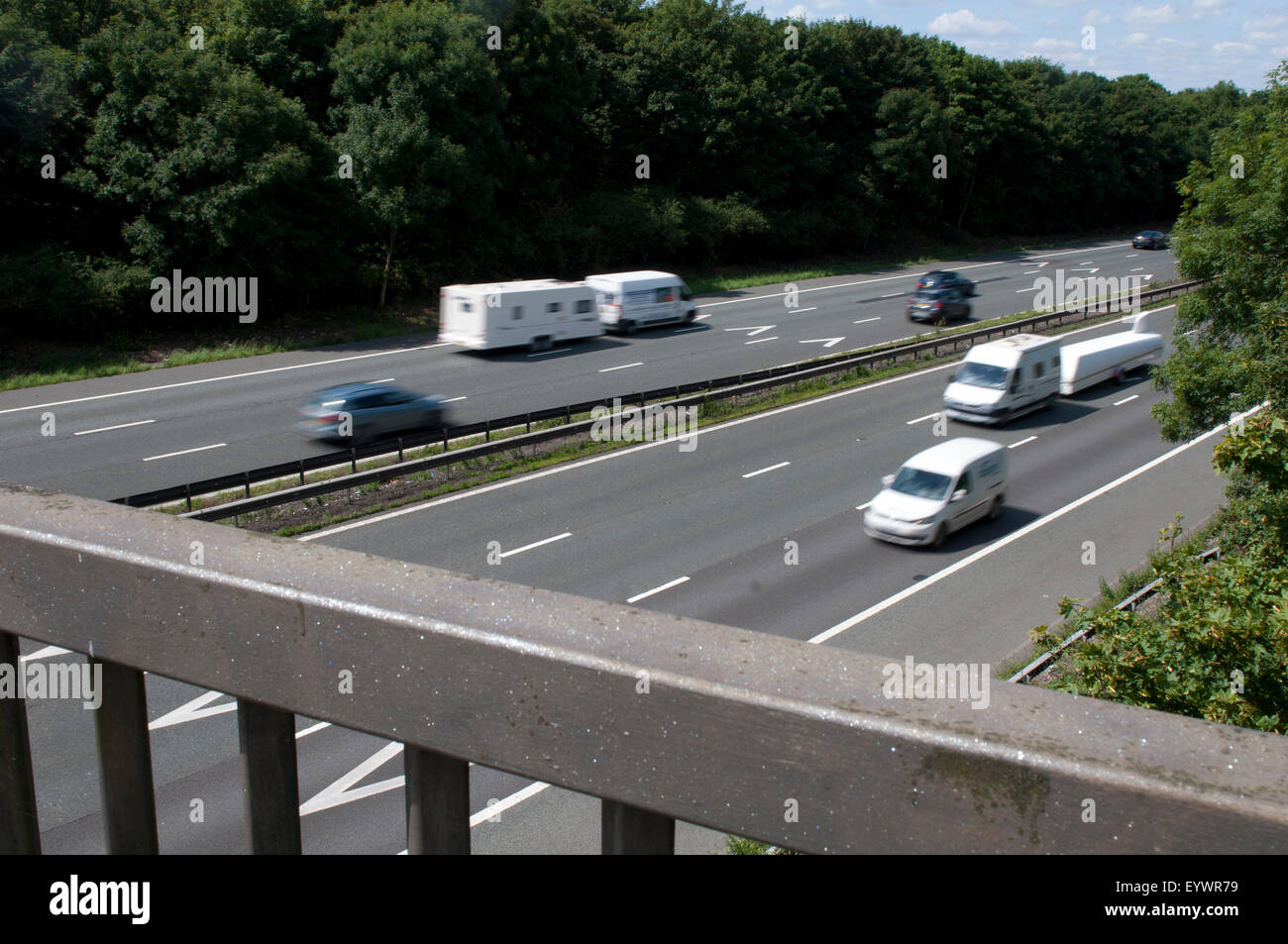 M6 motorway near Easenhall, Warwickshire, UK Stock Photo