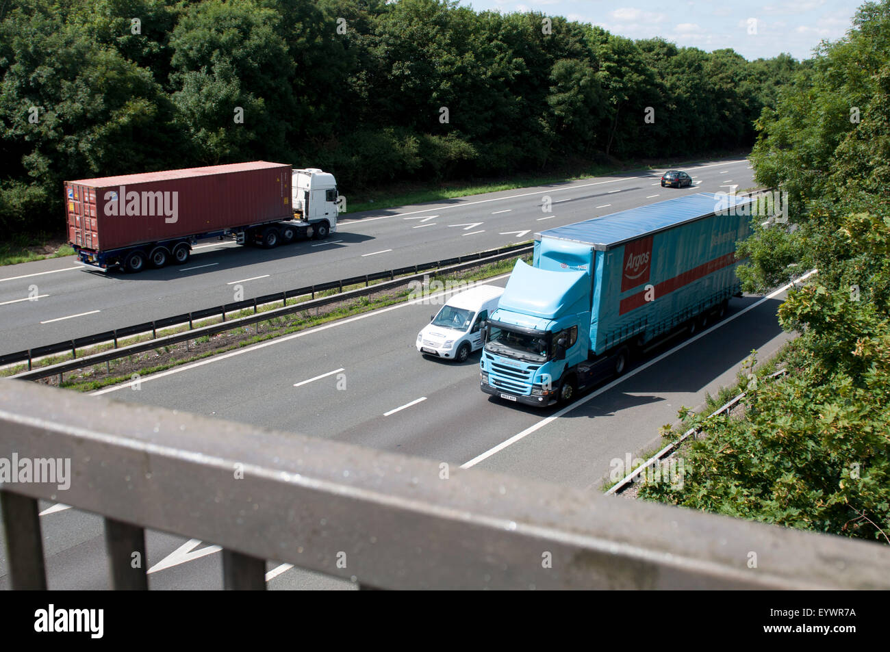 M6 motorway near Easenhall, Warwickshire, UK Stock Photo