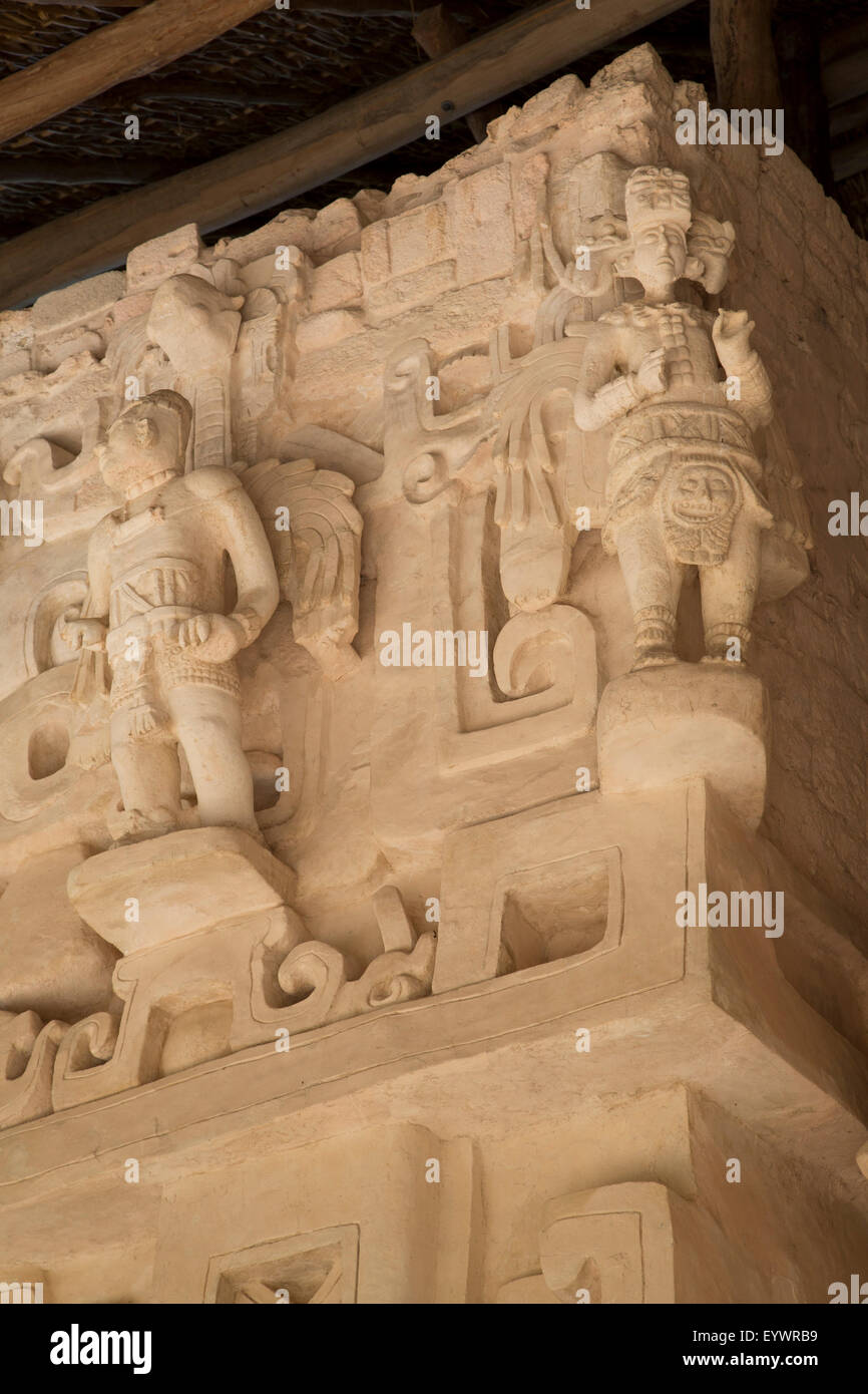 Stucco sculpture, Tomb of Ukit Kan Lek Tok, Mayan Ruler, The Acropolis ...