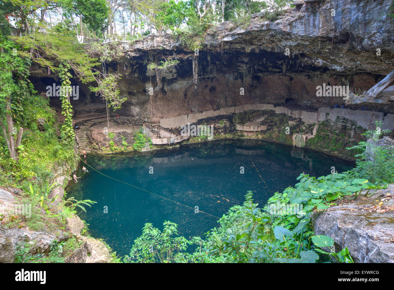 Cenote Zaci, Valladolid, Yucatan, Mexico, North America Stock Photo