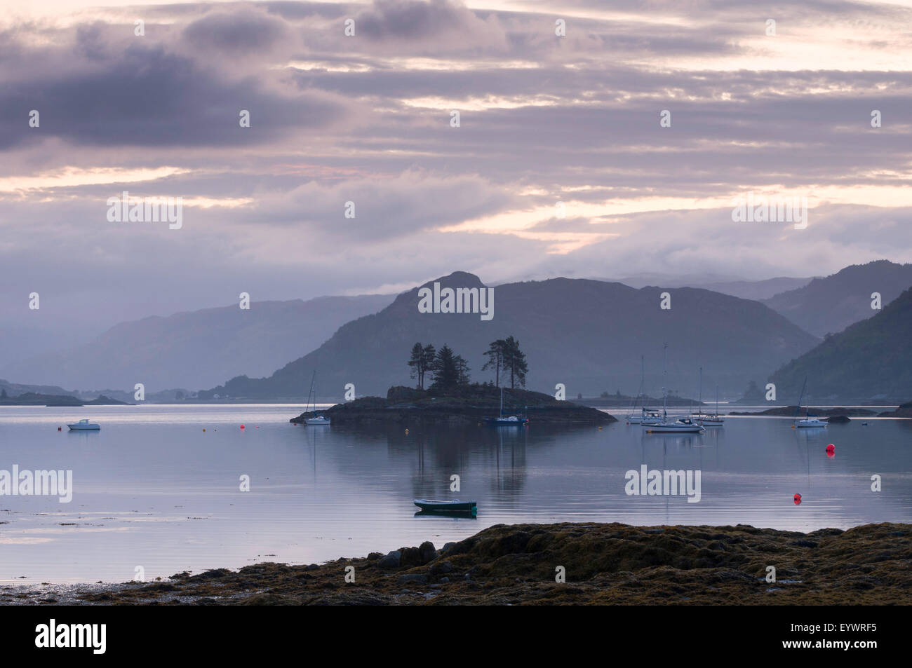 Dawn view of Plockton and Loch Carron near the Kyle of Lochalsh in the