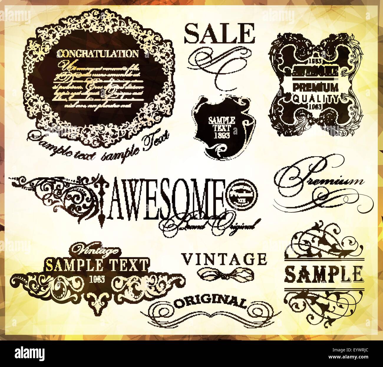 calligraphic design elements Stock Vector Image & Art - Alamy