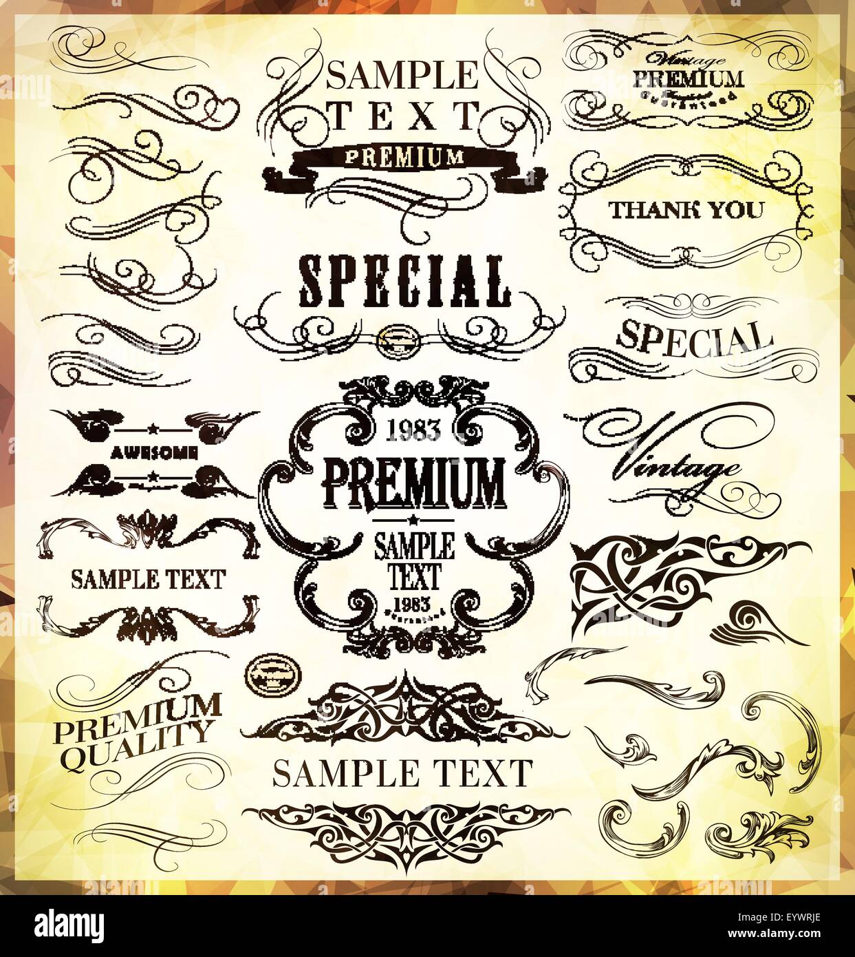 calligraphic design elements Stock Vector Image & Art - Alamy
