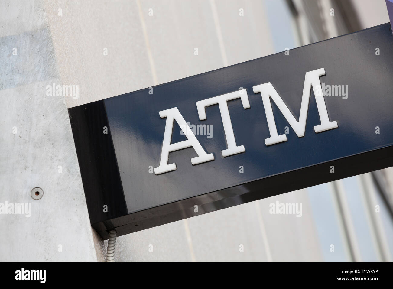 ATM sign Stock Photo