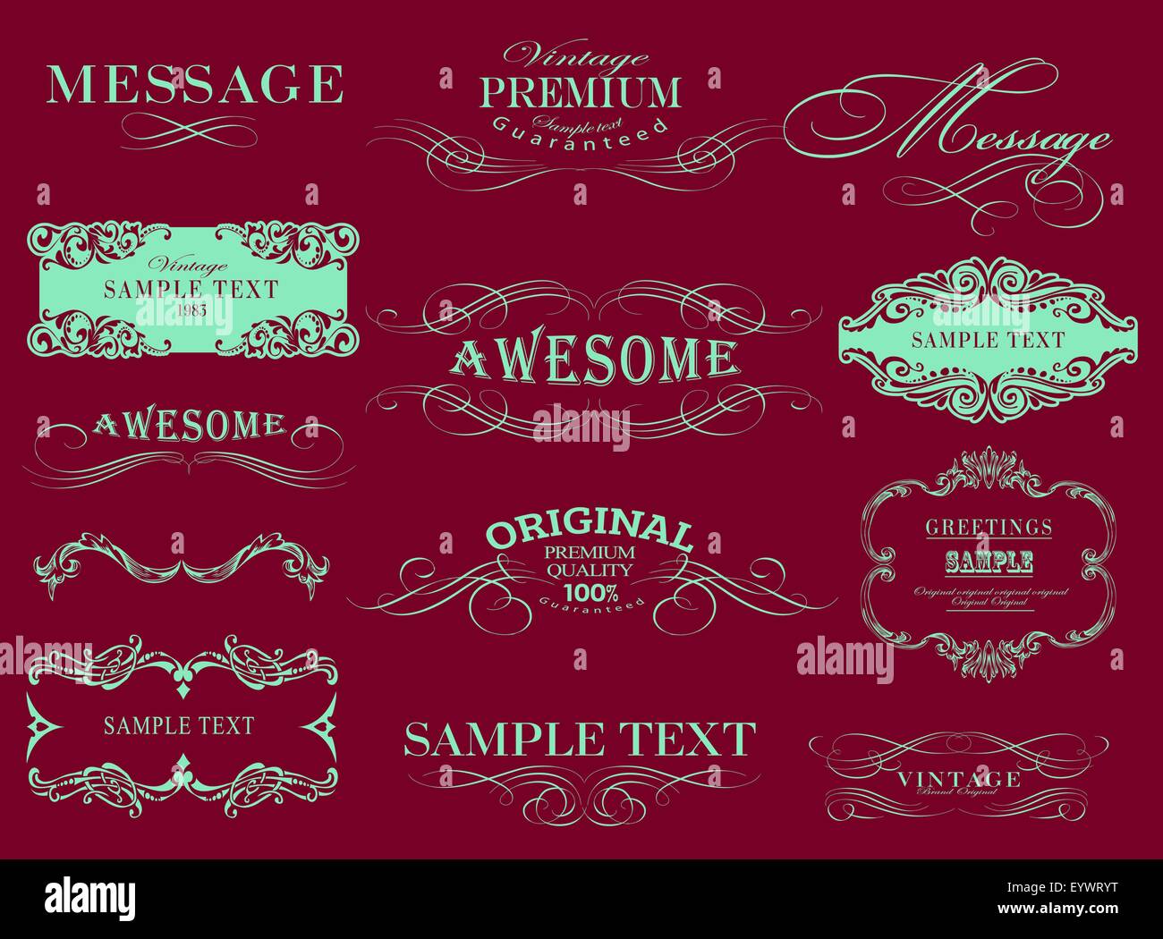 calligraphic design elements Stock Vector Image & Art - Alamy