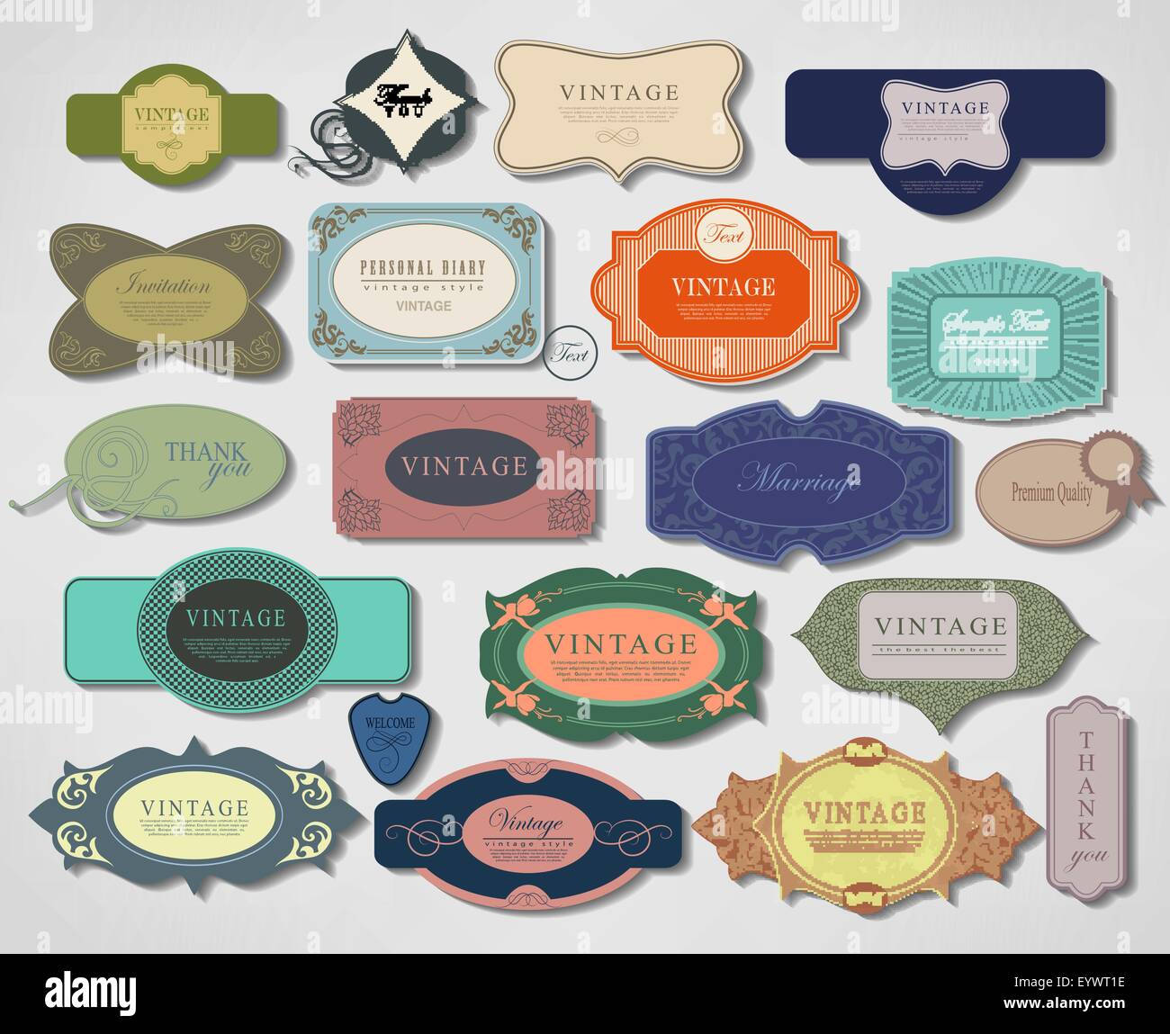 Vector set vintage labels Stock Vector Image & Art - Alamy