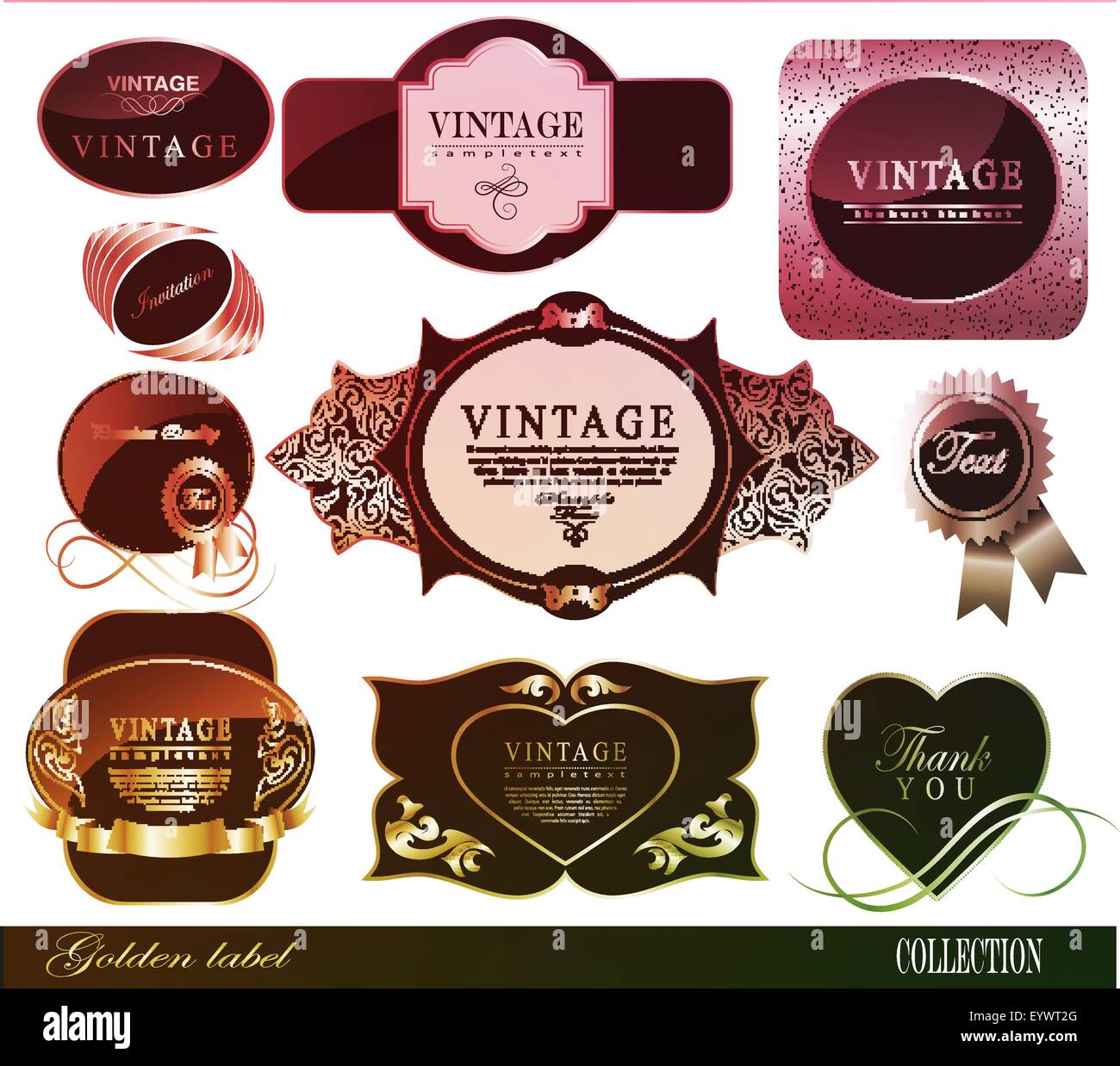 retro black and gold