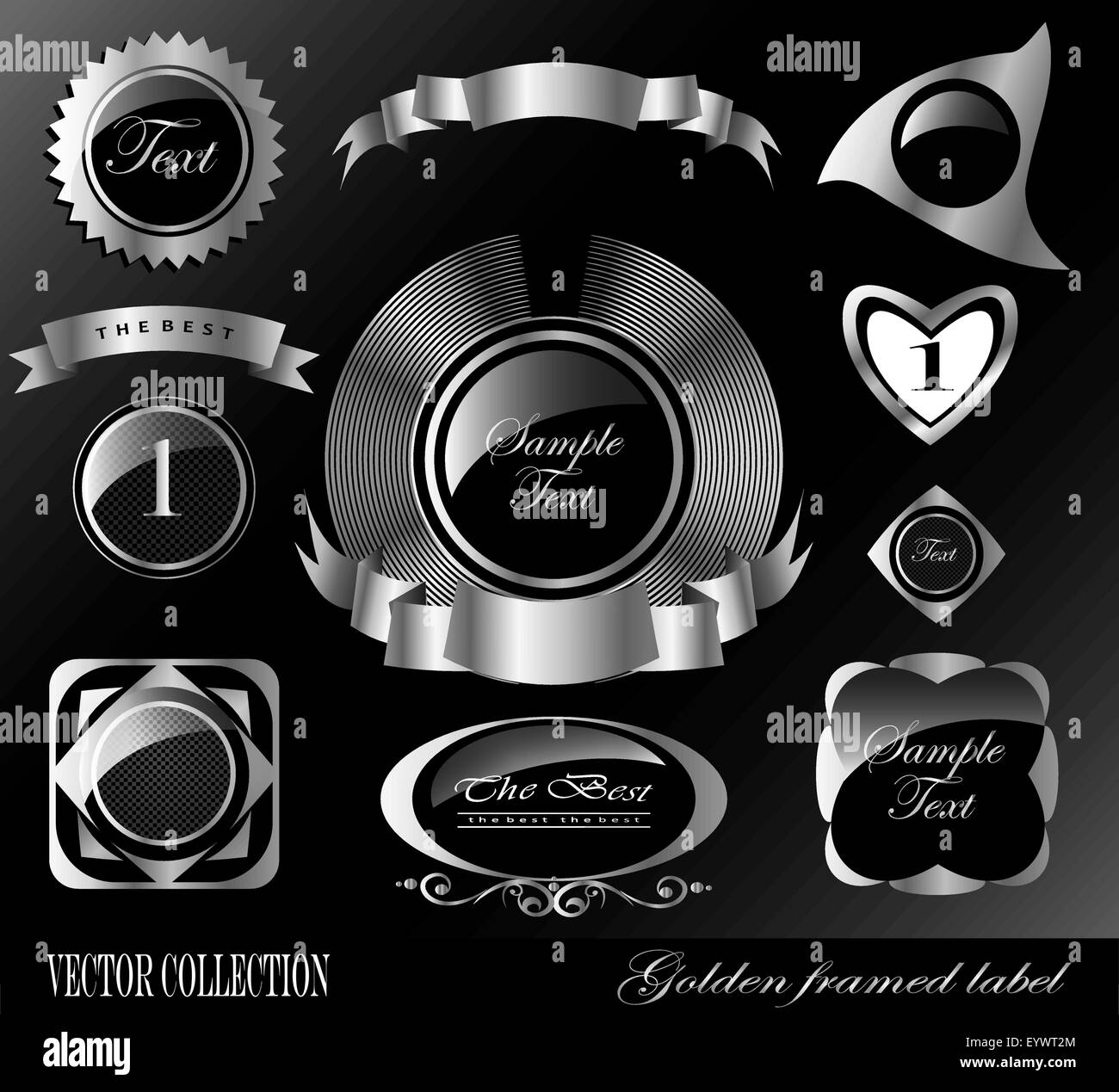 black gold labels Stock Vector Image & Art Alamy