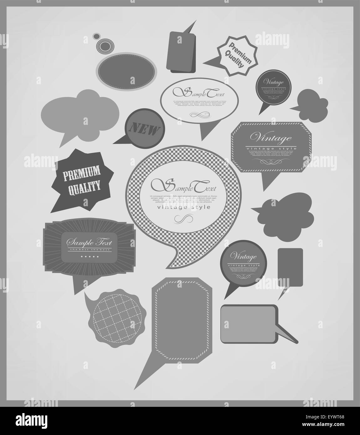 The new retro speech bubbles Stock Vector Image & Art - Alamy