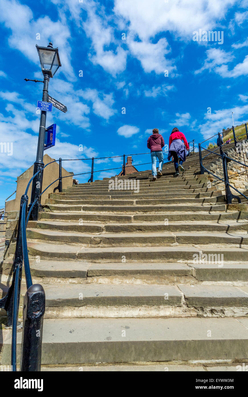 Whitby abbey steps hi-res stock photography and images - Alamy