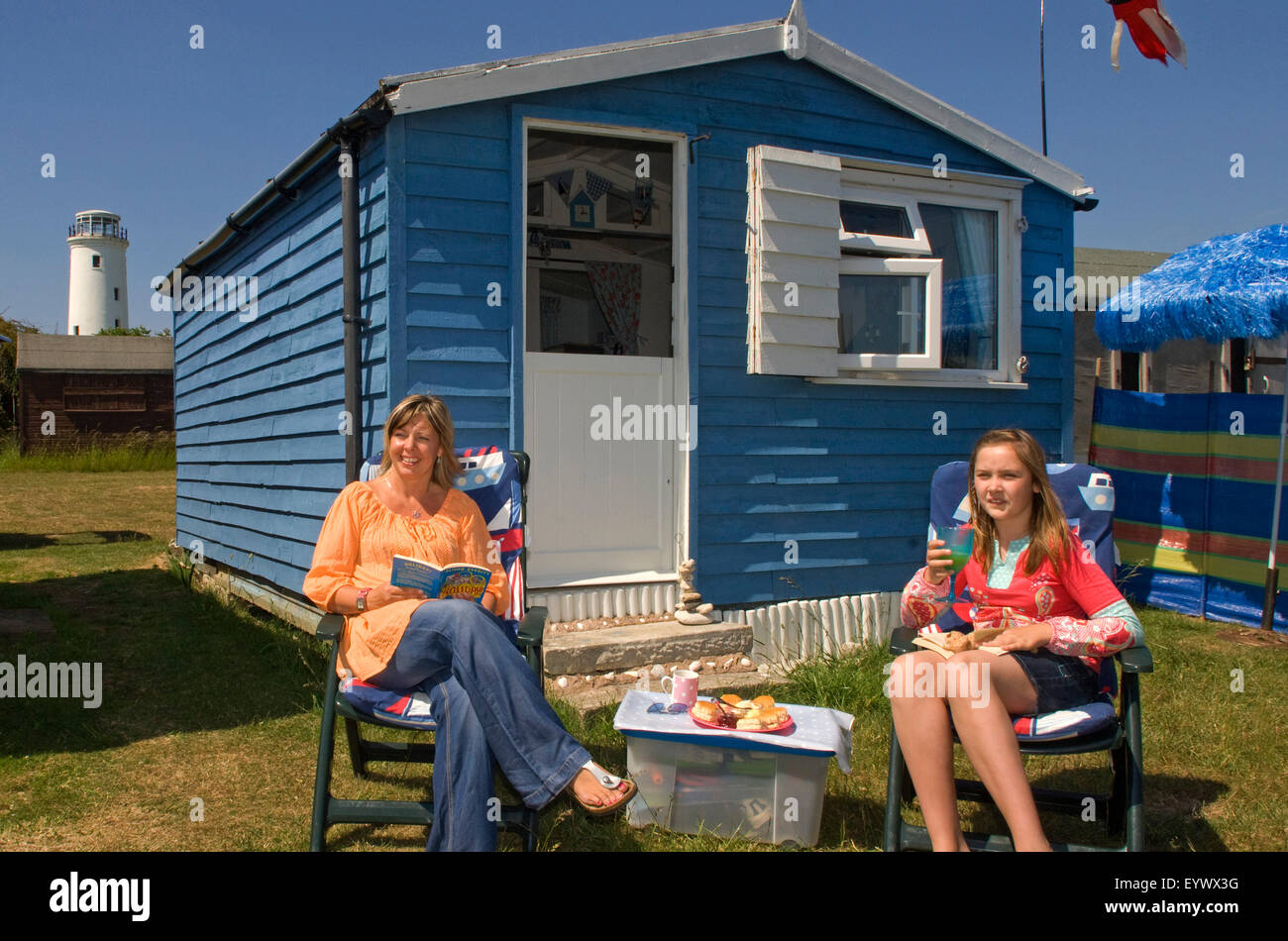 Debbie Foreman and her daughter Maisie with their seaside holiday