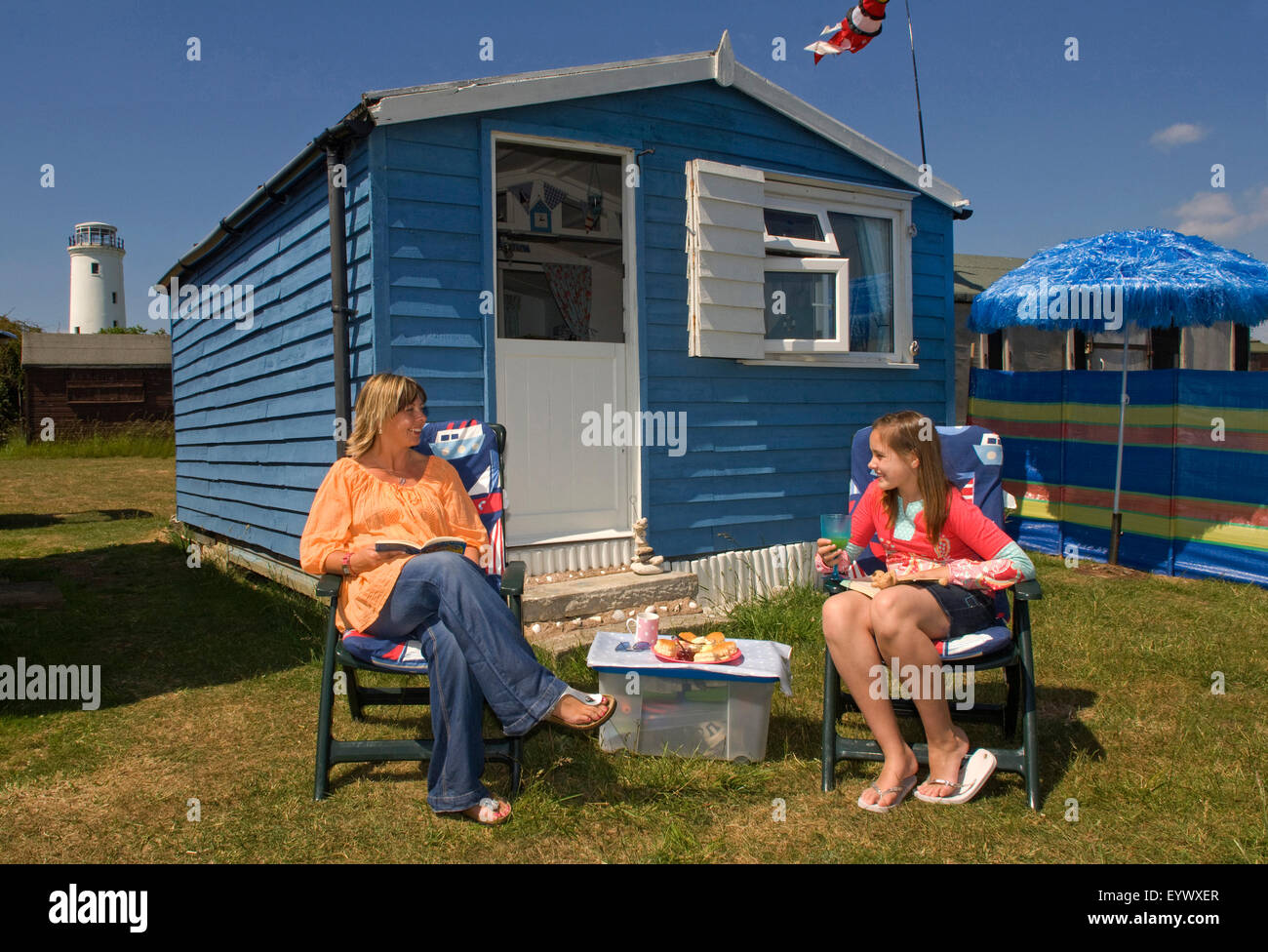 Debbie Foreman and her daughter Maisie with their seaside holiday