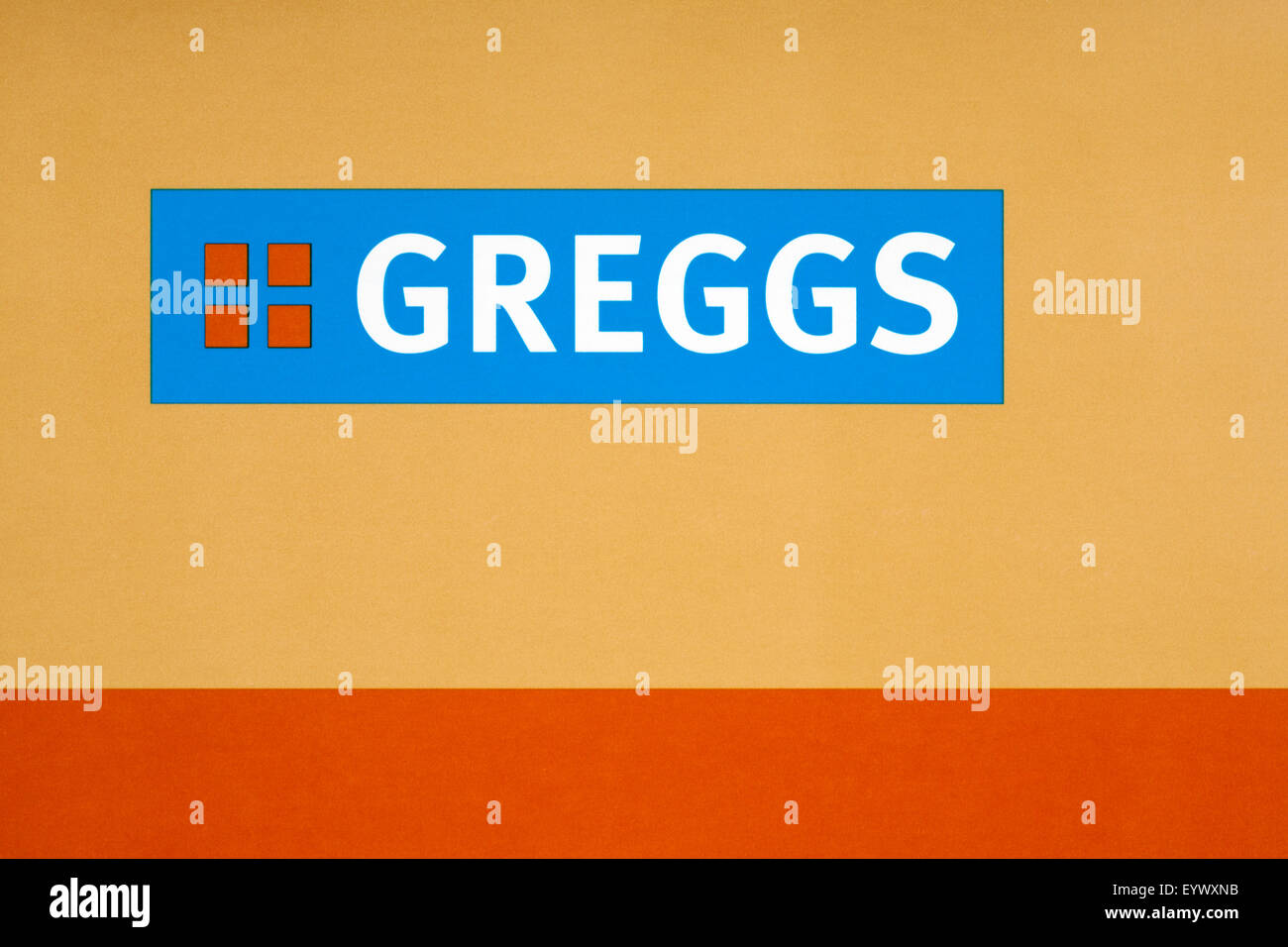Greggs logo on box Stock Photo Alamy