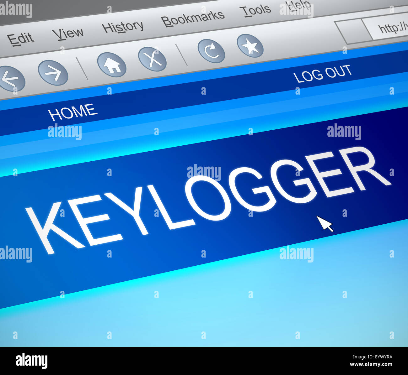 Keylogger concept. Stock Photo