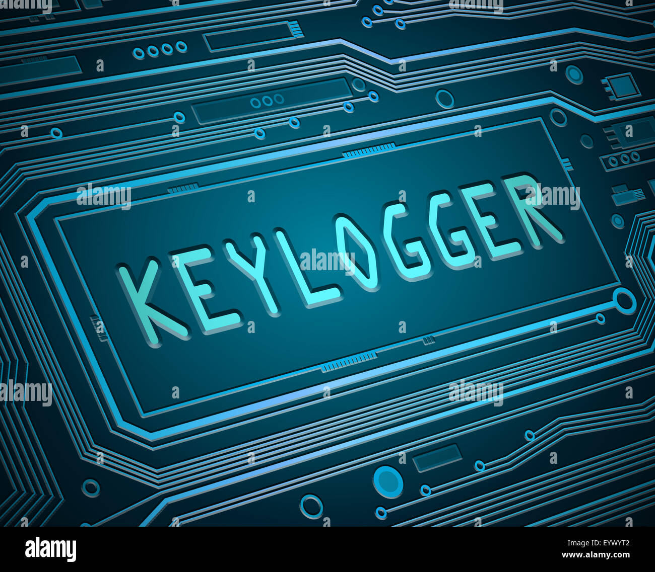 Keylogger concept. Stock Photo