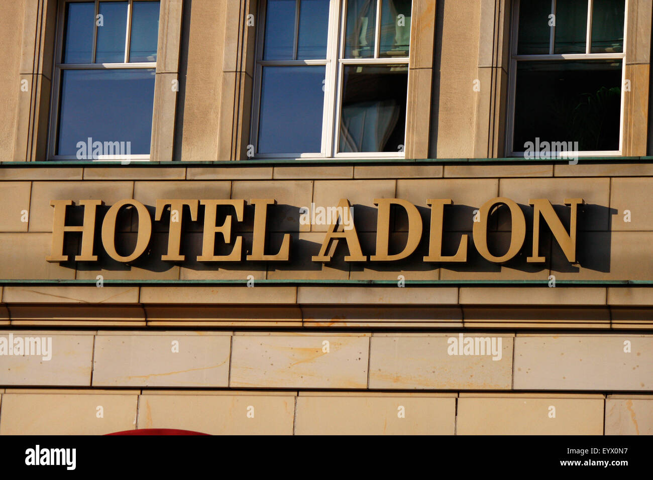 FEBRUARY 2012 - BERLIN: Hotel Adlon at the Pariser Platz in the Mitte district of Berlin. Stock Photo