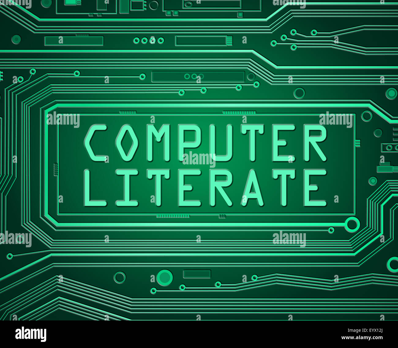Computer literate concept Stock Photo Alamy