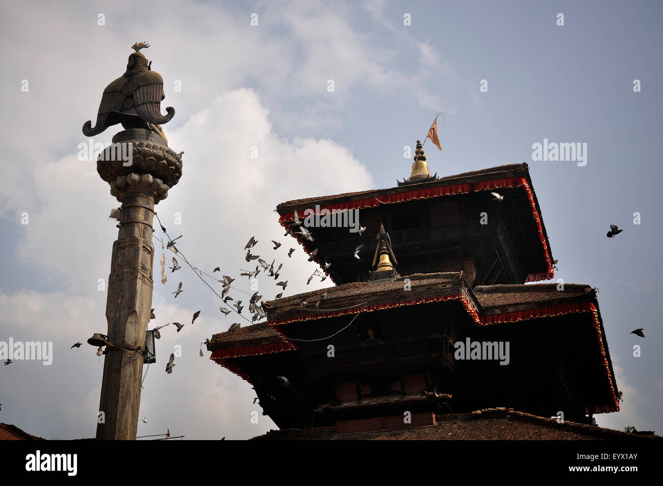 Architecture in Bhaktapur, Nepal Stock Photo