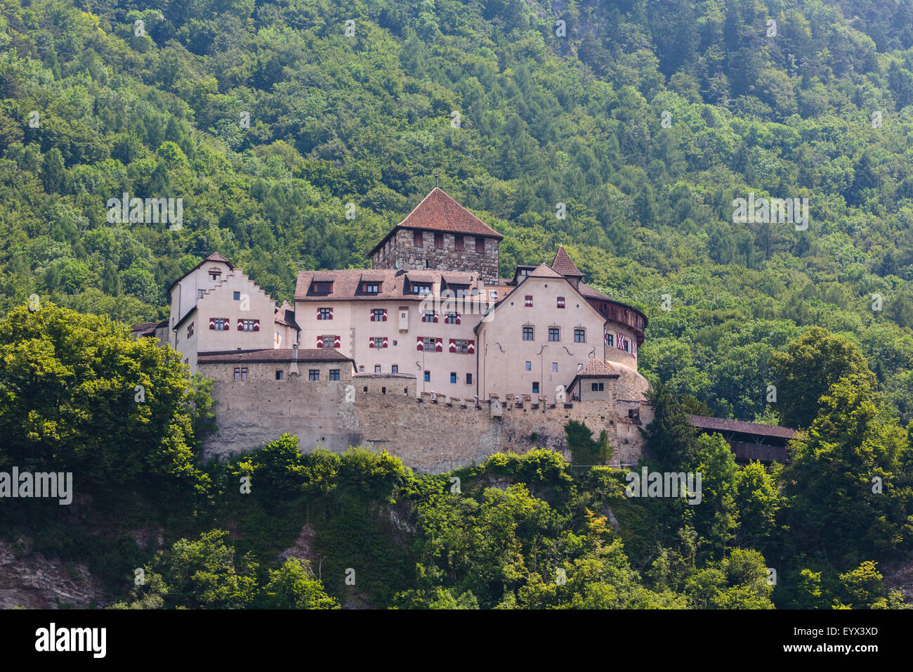 Vaduz, Liechtenstein. Schloss Vaduz.  The castle of Vaduz. Stock Photo