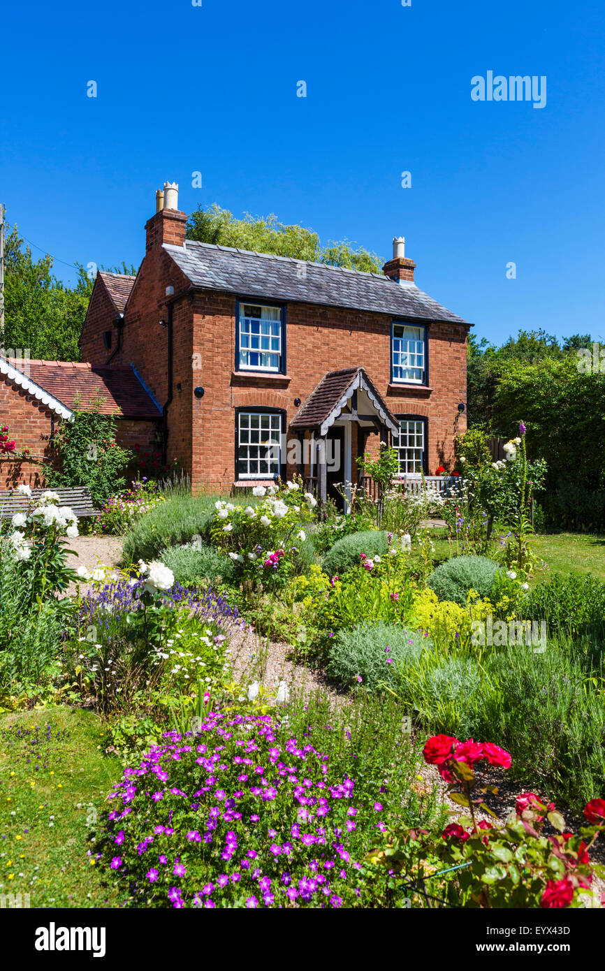The Birthplace Cottage, where composer Sir Edward Elgar was born, Elgar Birthplace Museum, Lower Broadheath, Worcestershire, UK Stock Photo