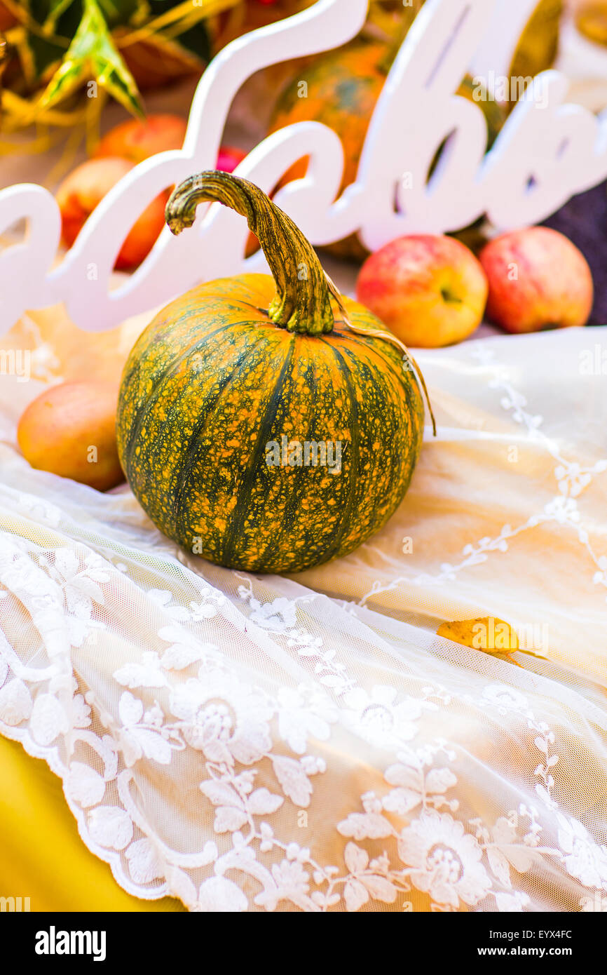 pumpkins and autumn leaves Stock Photo - Alamy