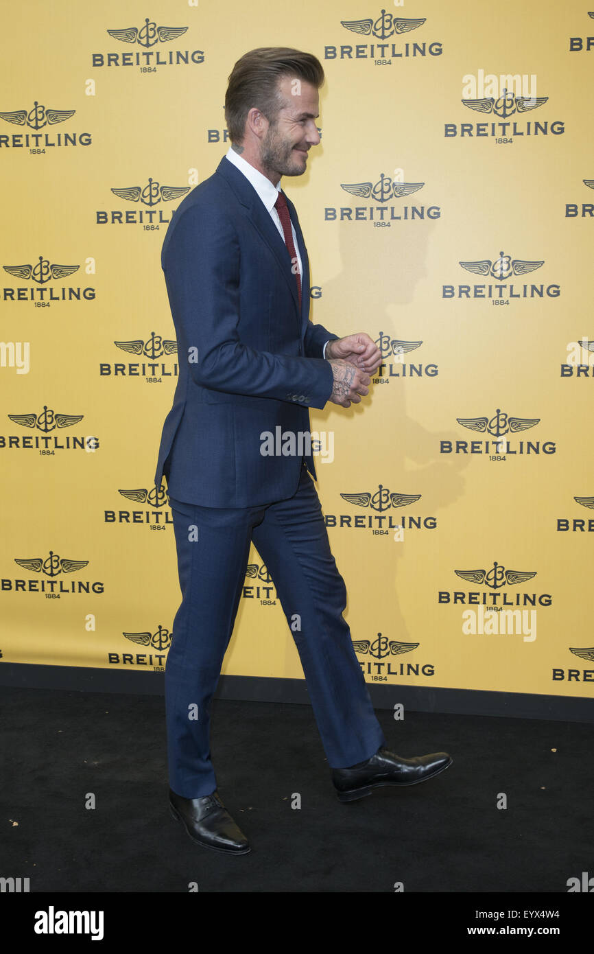 David Beckham at the opening of the 'Breitling Boutique' on Calle Serrano  in Madrid Featuring: David Beckham Where: Madrid, Spain When: 03 Jun 2015 C  Stock Photo - Alamy