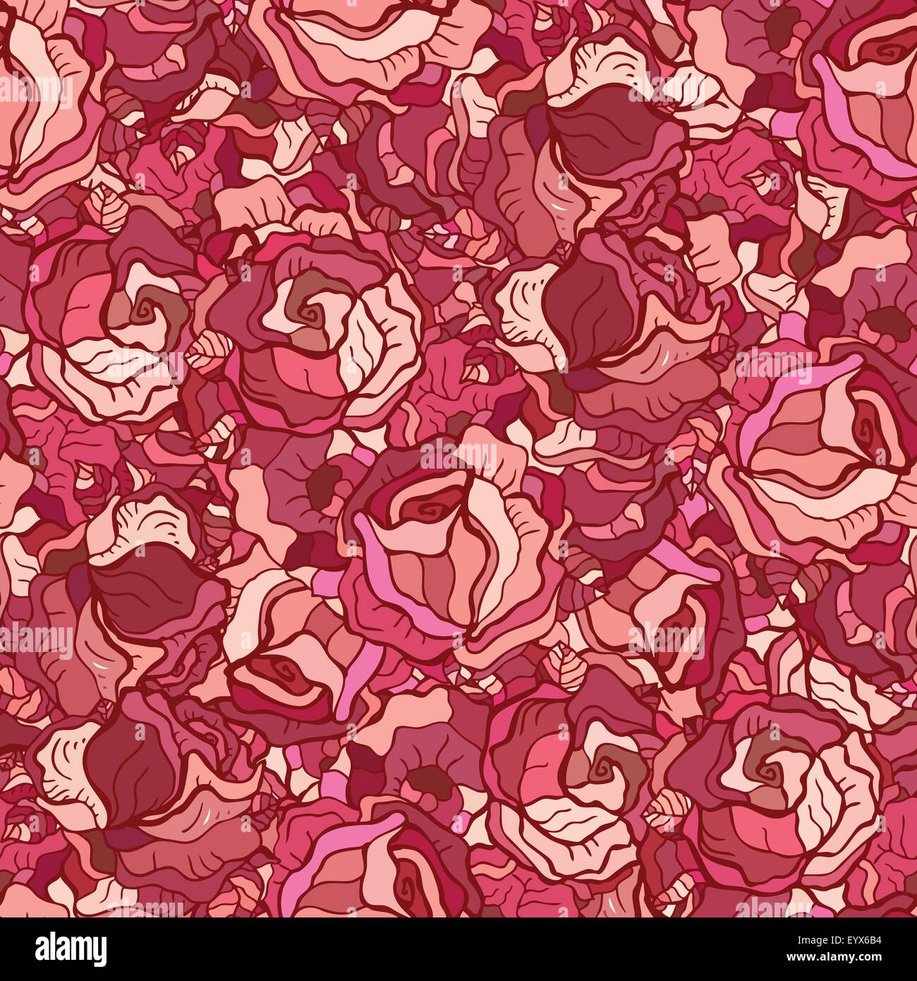Seamless Roses Pattern Stock Vector Image & Art - Alamy