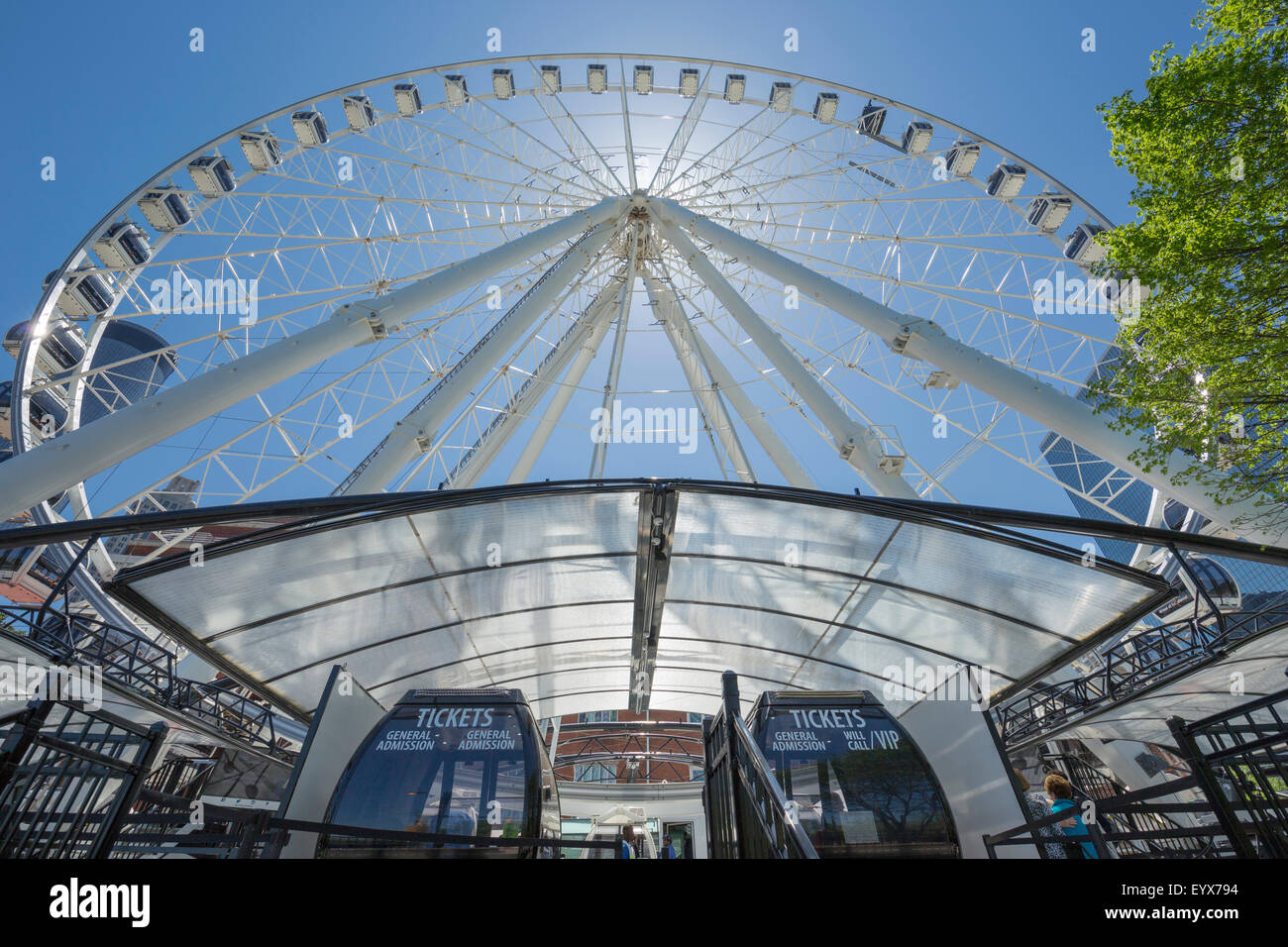 ENTRANCE SKYVIEW FERRIS WHEEL CENTENNIAL OLYMPIC PARK DOWNTOWN ATLANTA