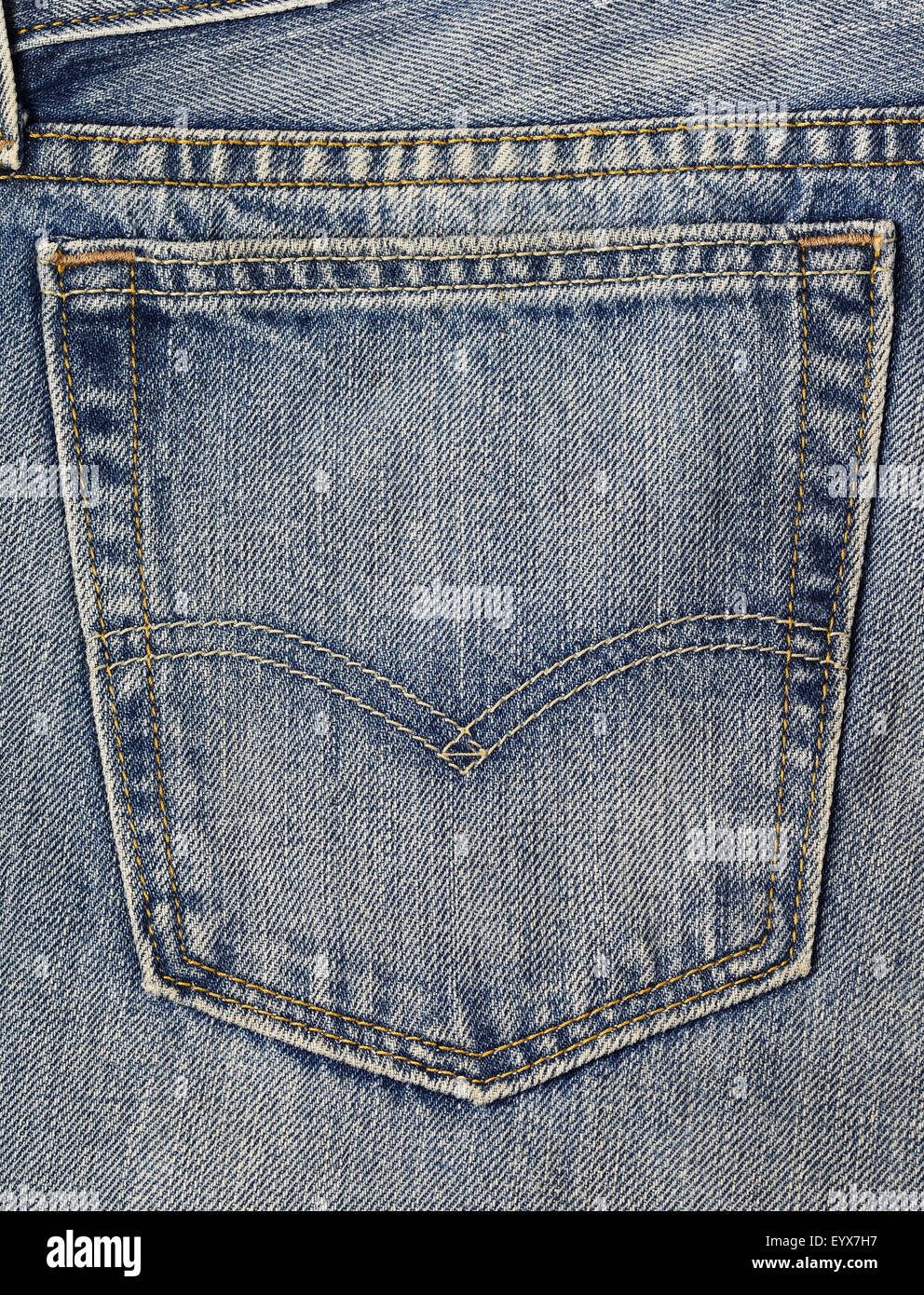 Blue Jeans Pocket. Stock Photo
