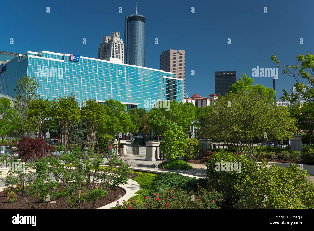 GARDENS PEMBERTON PLACE DOWNTOWN SKYLINE ATLANTA USA Stock