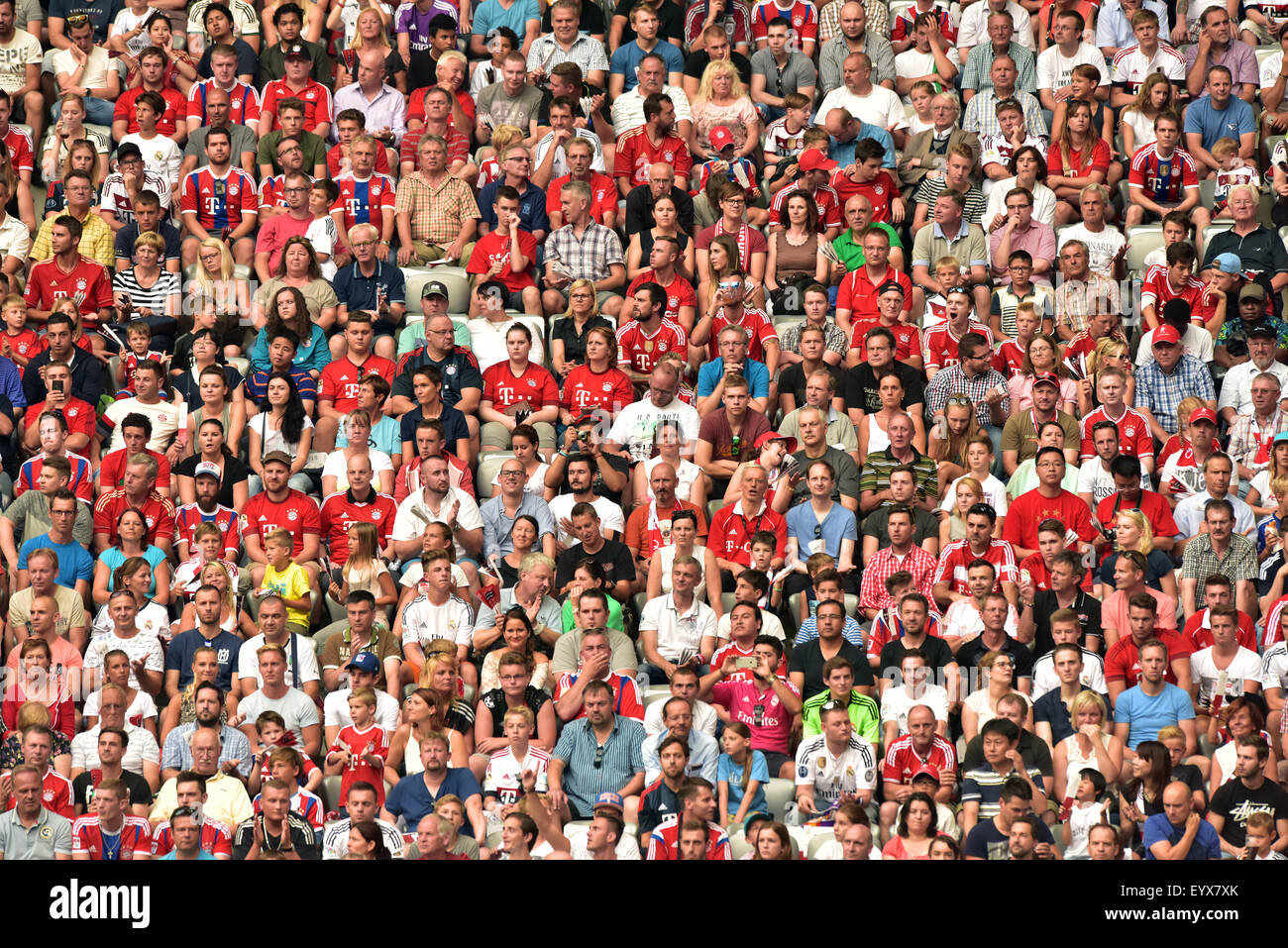 Munich, Germany. 4th Aug, 2015. Football fans in the stands during Stock Photo ...1300 x 957