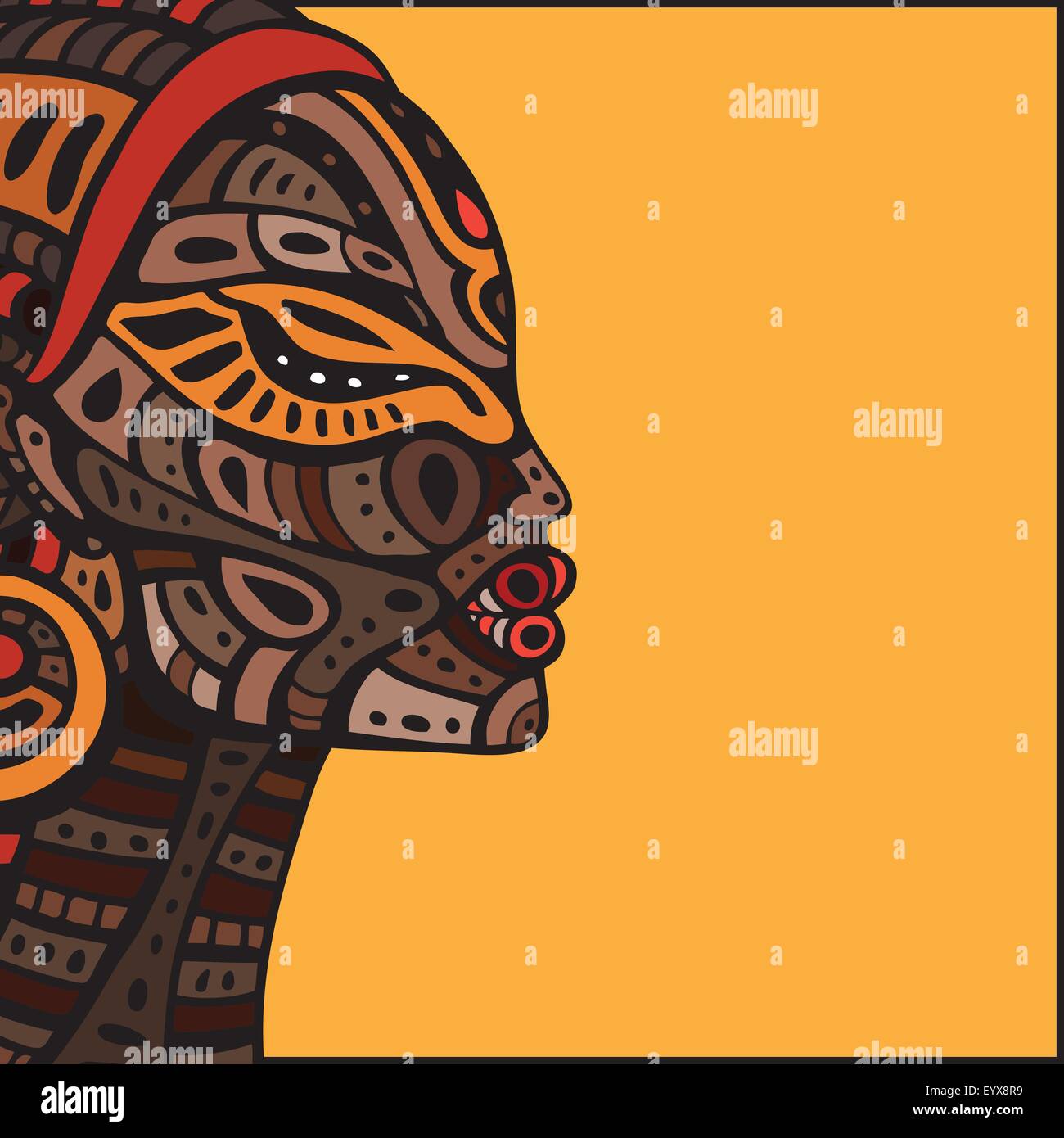 Profile of beautiful African woman Stock Vector Image & Art Alamy