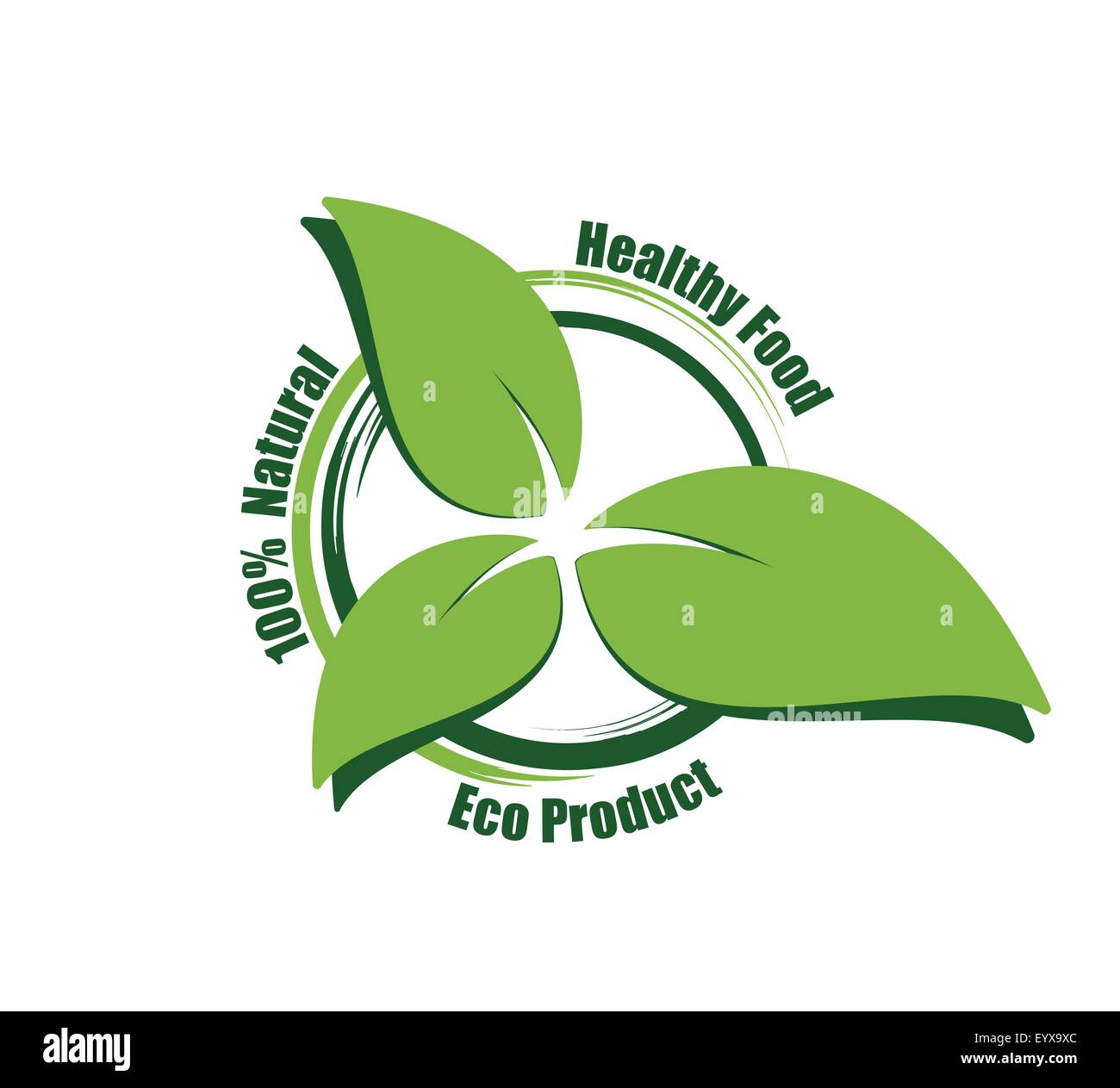 Label design for natural ecological food vector illustration. Stock Vector