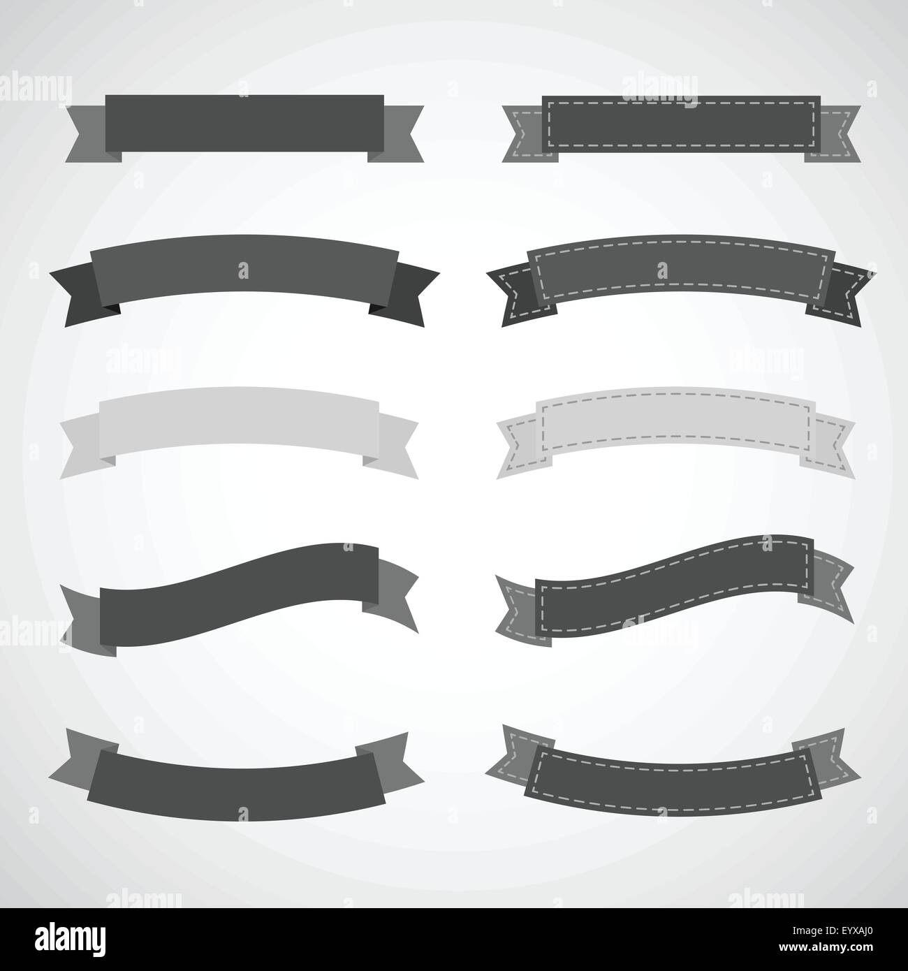 White ribbon vector vectors hi-res stock photography and images - Alamy