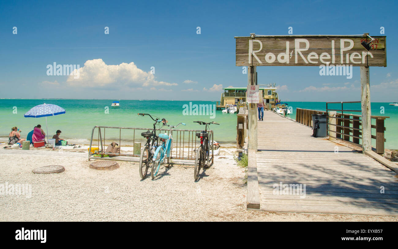 Rod and Reel Pier Anna Maria Island, Florida Stock Photo