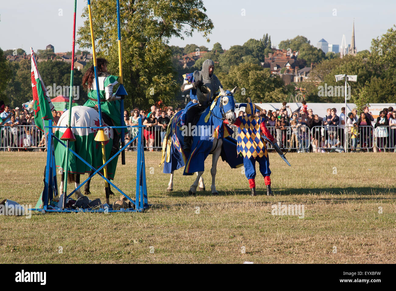 Medieval knights jousting competition Lambeth Country show Brockwell ...