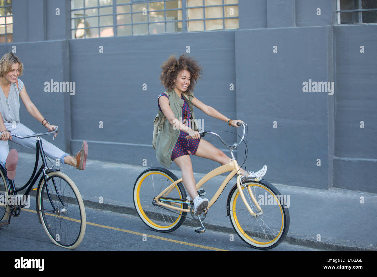 downhill on a bicycle