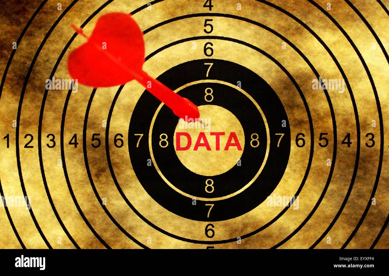Data target grunge concept Stock Photo - Alamy