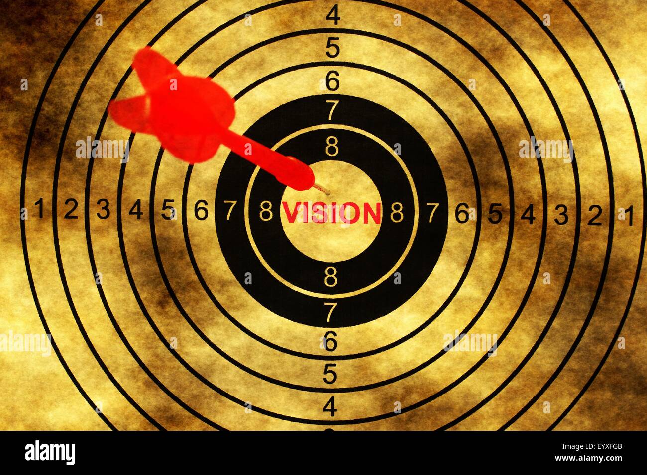 Vision target on grunge background Stock Photo - Alamy