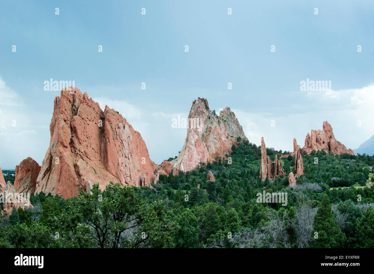 Rock formations, Garden of the Gods park in Colorado Springs, CO Stock