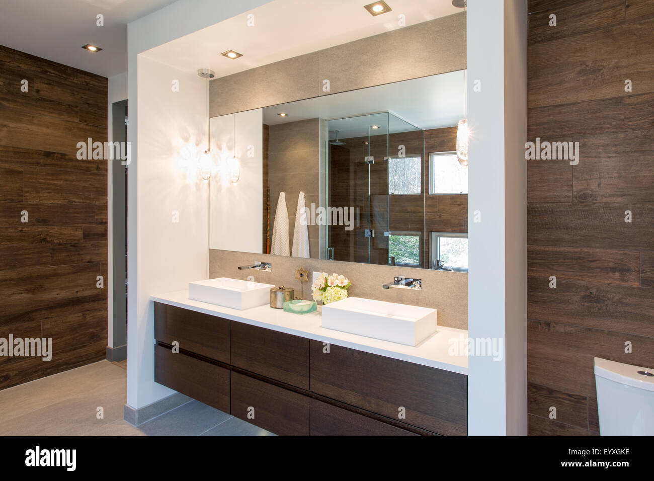 North America, Canada, Ontario, modern bathroom Stock Photo Alamy